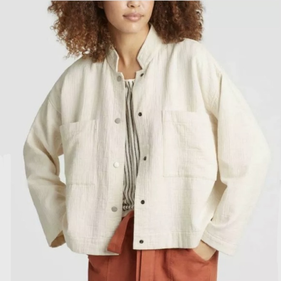 Eileen Fisher Jackets & Blazers - Eileen Fisher | Organic Cotton Snap jacket